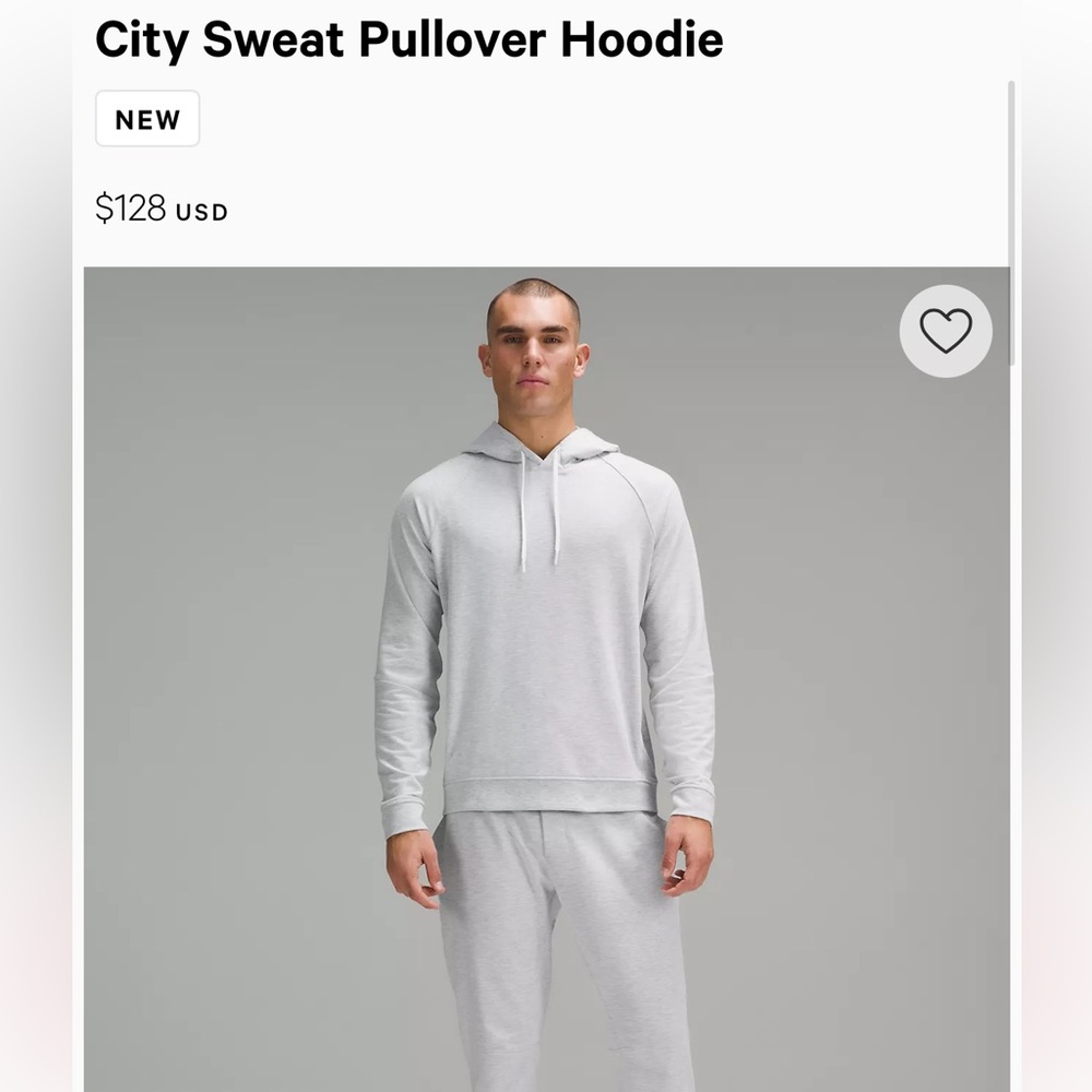 Lululemon City Sweat Pullover Hoodie. Grey. Size L. Worn 2-3 times.